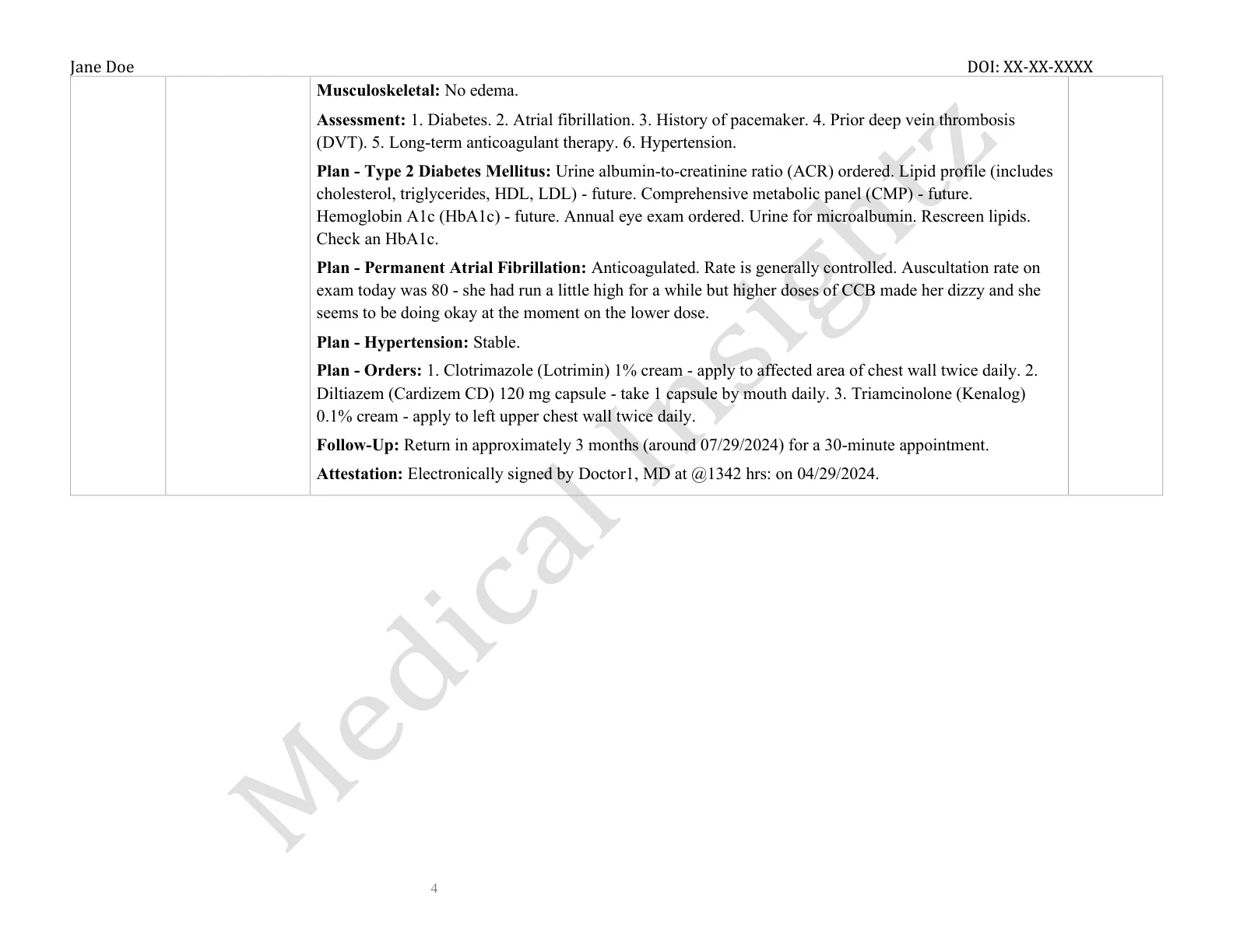 Medical Chronology Page 4